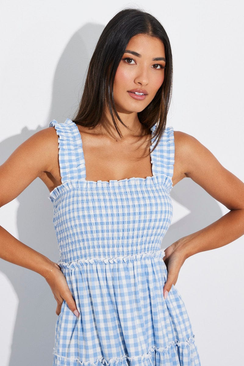 Gingham's Mom Skirt Dungarees