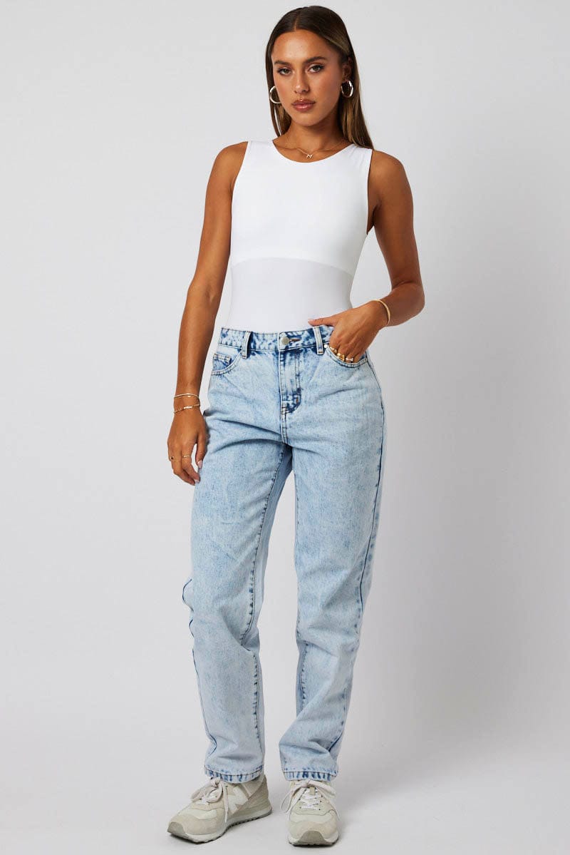 ASOS DESIGN relaxed mom jeans in light wash