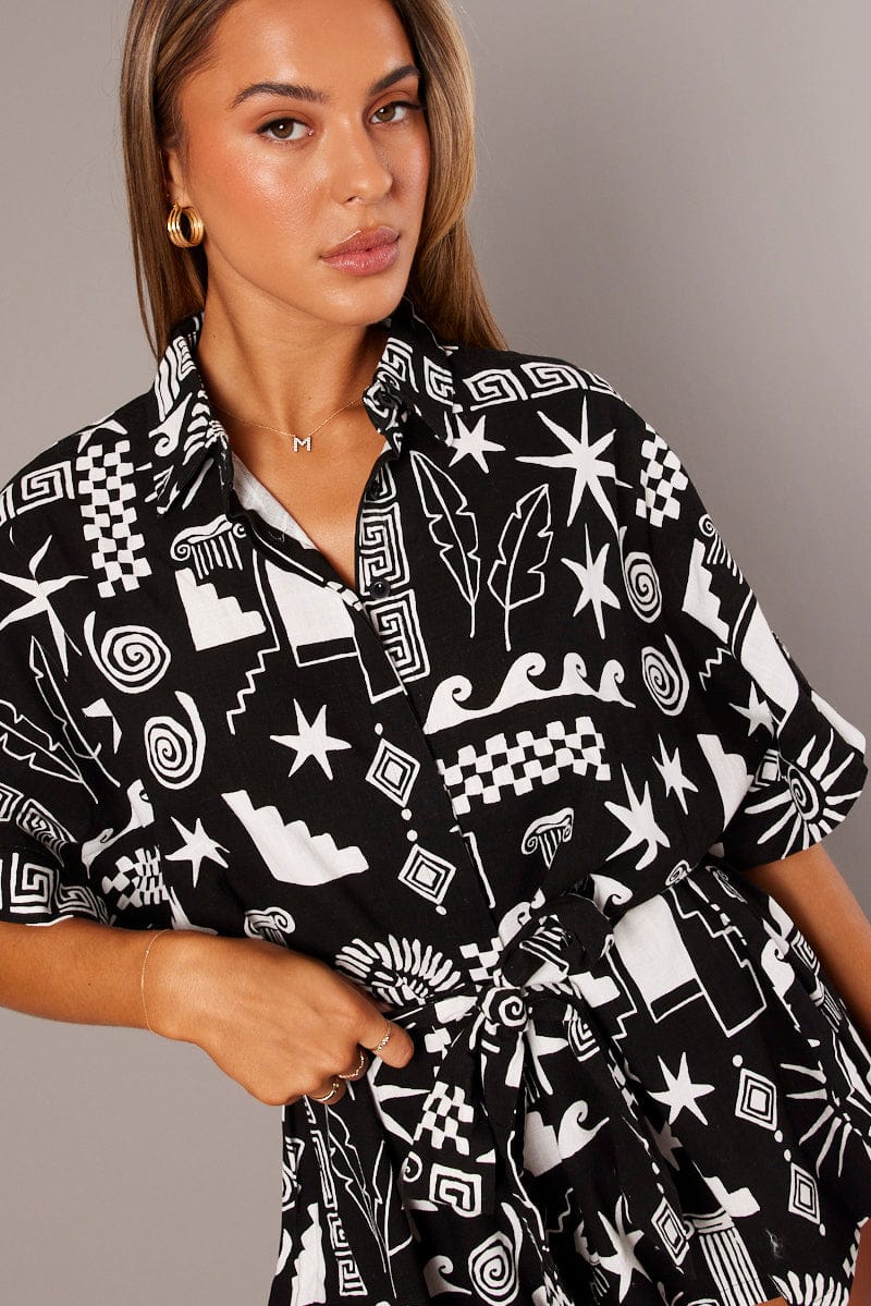 Ally Fashion Minx & Moss Leopard Geo Print Playsuit Mini Dress Brand New  Size 8