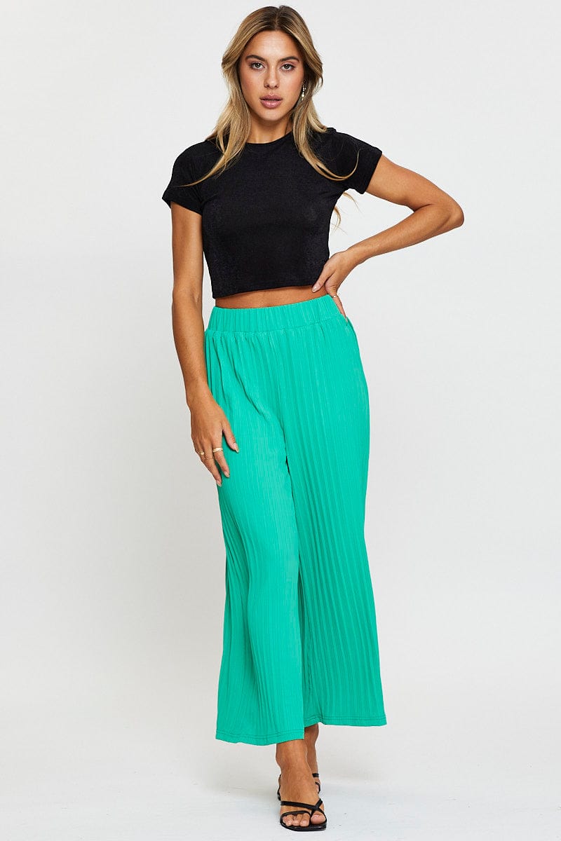 High-Rise Ribbed Pants