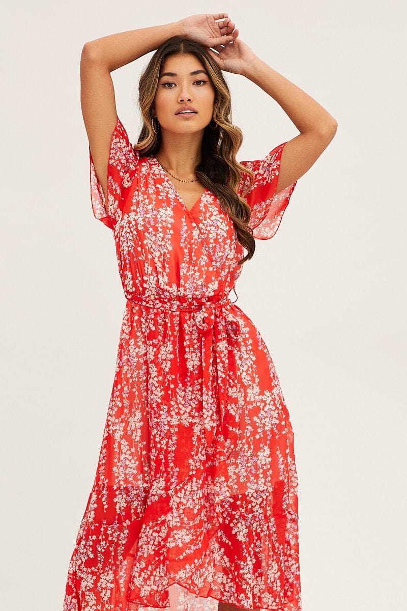 herlipto Monotone Floral Pleated Dress www.distribella.com