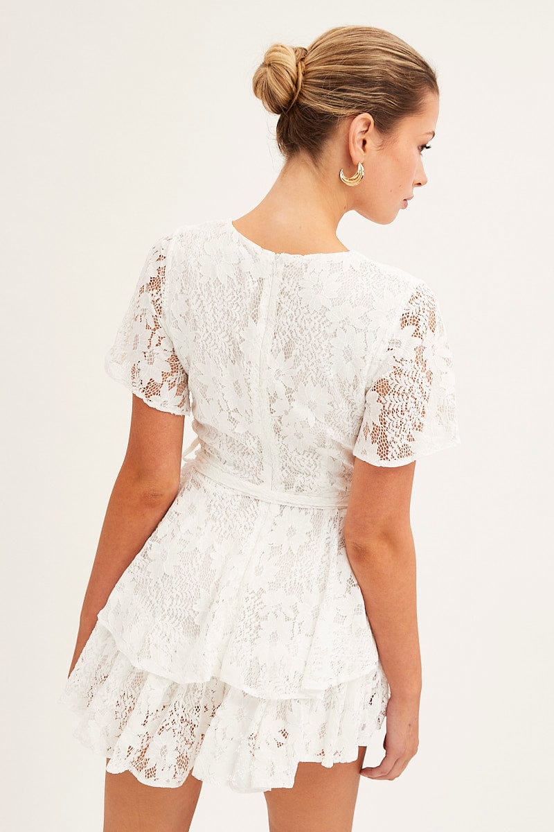 lace top playsuit