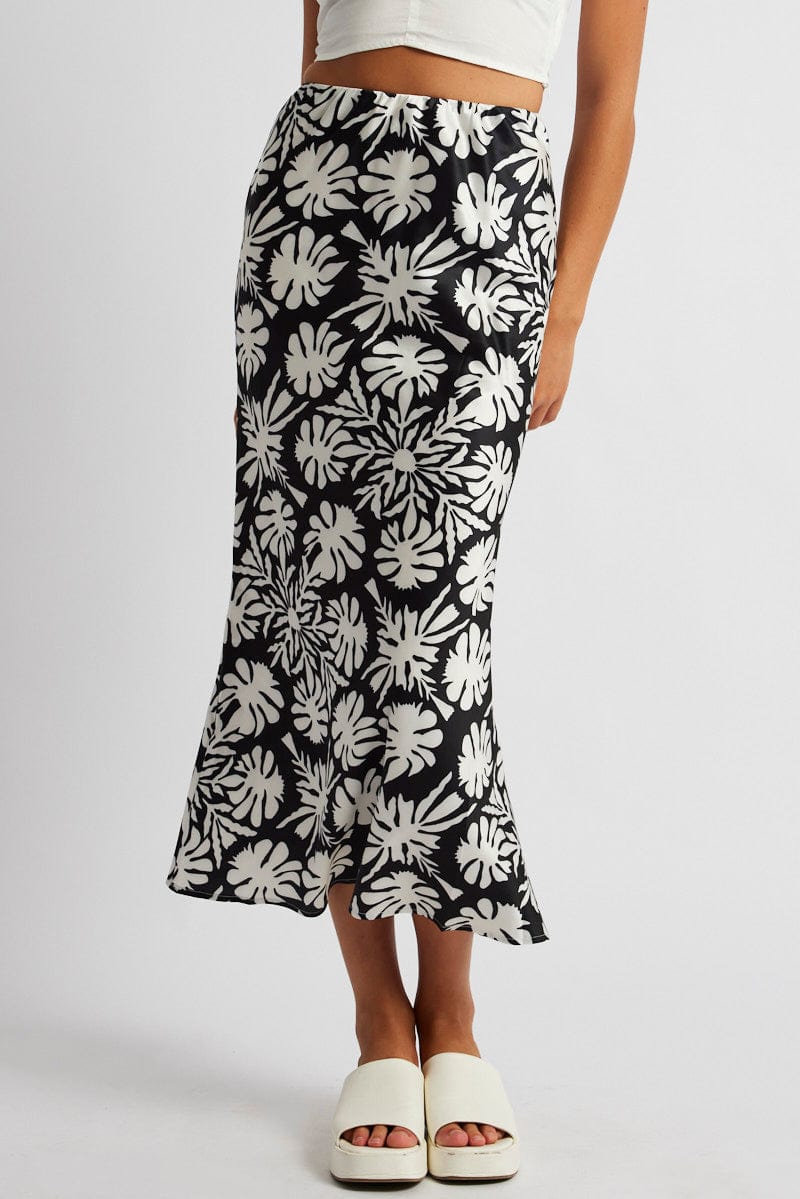 Floral Slip Skirt - Women's Midi + Maxi Skirts