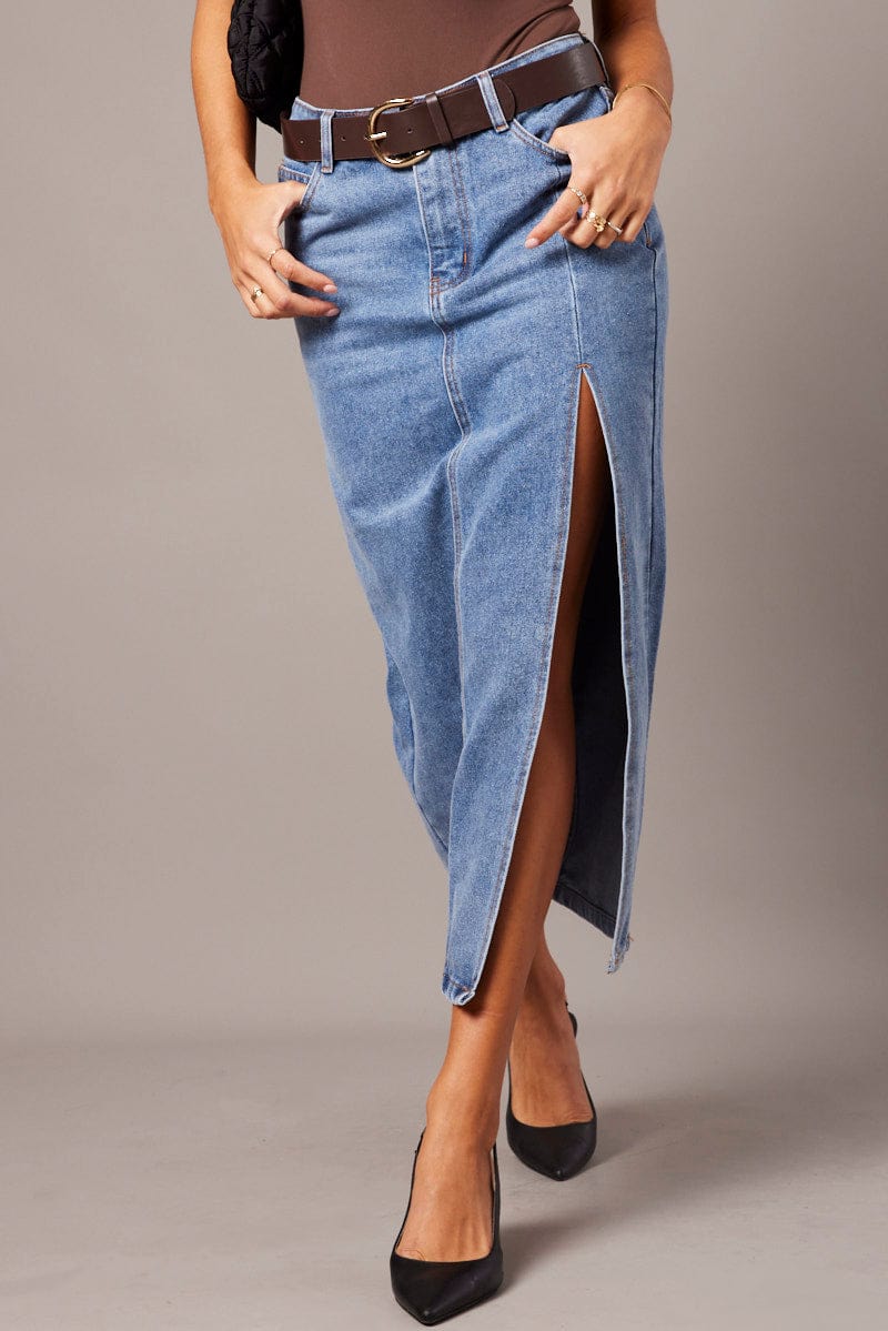 Denim Micro Mini Skirt Low Rise Pleated Cargo Lined