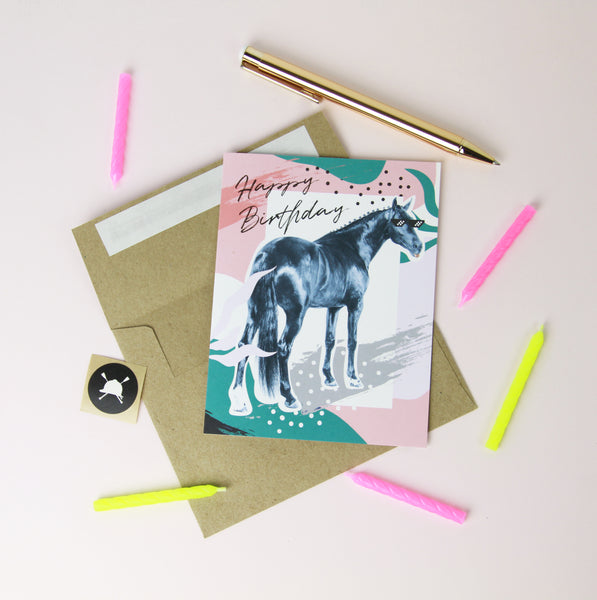 funny horse birthday card for horse lovers