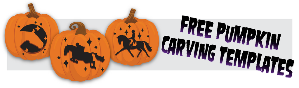 free equestrian halloween pumpkin carving downloadable templates, equestrian halloween ideas