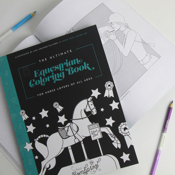 equestrian coloring book for horse lovers