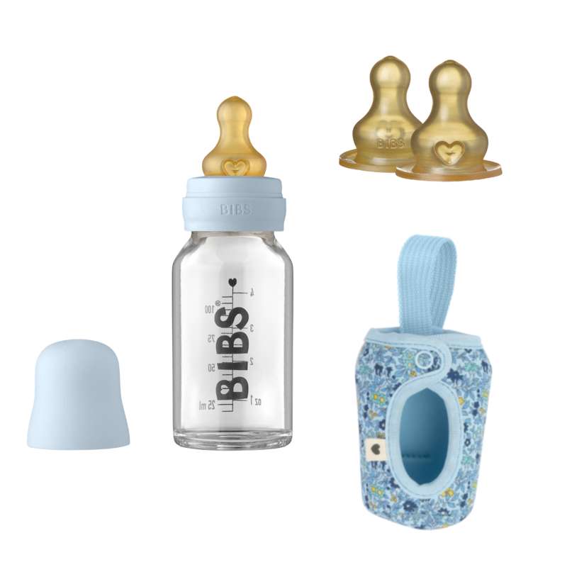Se BIBS Bottle Bundle - No3 - Lille - Baby Blue/Chamomile Lawn hos Loukrudt