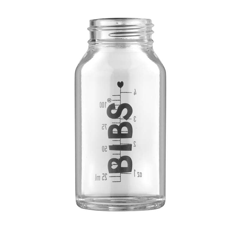 Billede af BIBS Bottle - Tilbehør - Lille Sutteflaske i Glas - 110 ml. hos Loukrudt