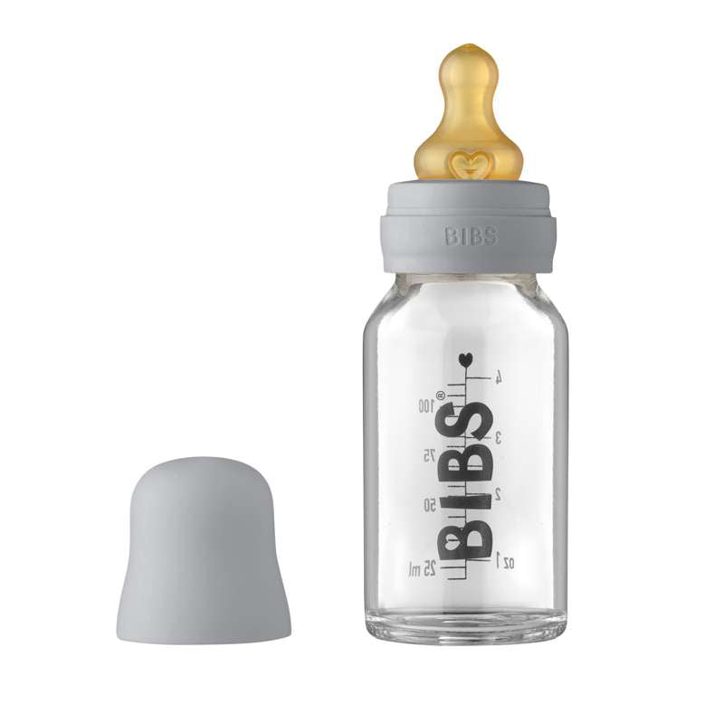 Billede af BIBS Bottle - Komplet Sutteflaskesæt - Lille - 110 ml. - Cloud hos Loukrudt