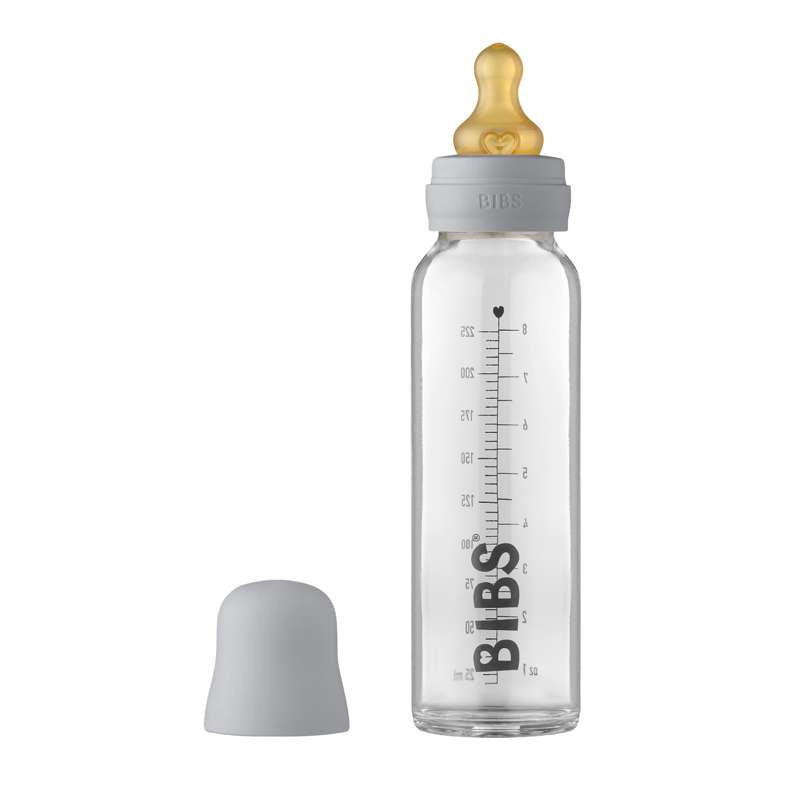 Billede af BIBS Bottle - Komplet Sutteflaskesæt - Stor - 225 ml. - Cloud hos Loukrudt