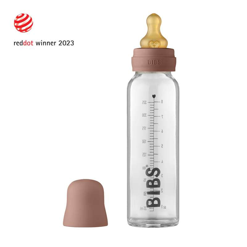 Billede af BIBS Bottle - Komplet Sutteflaskesæt - Stor - 225 ml. - Woodchuck hos Loukrudt