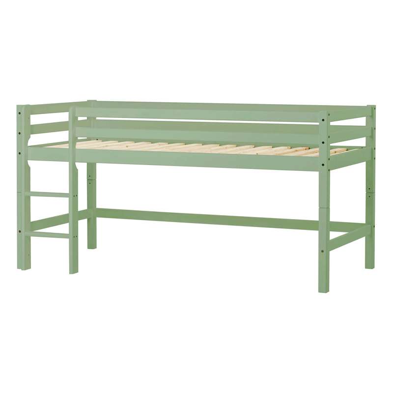 Hoppekids Eco Dream Halvhøj Seng 90x200 Cm Delbar Pale Green