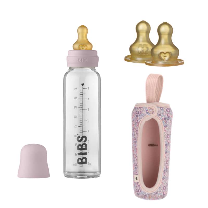Se BIBS Bottle Bundle - No9 - Stor - Dusky Lilac/Eloise hos Loukrudt