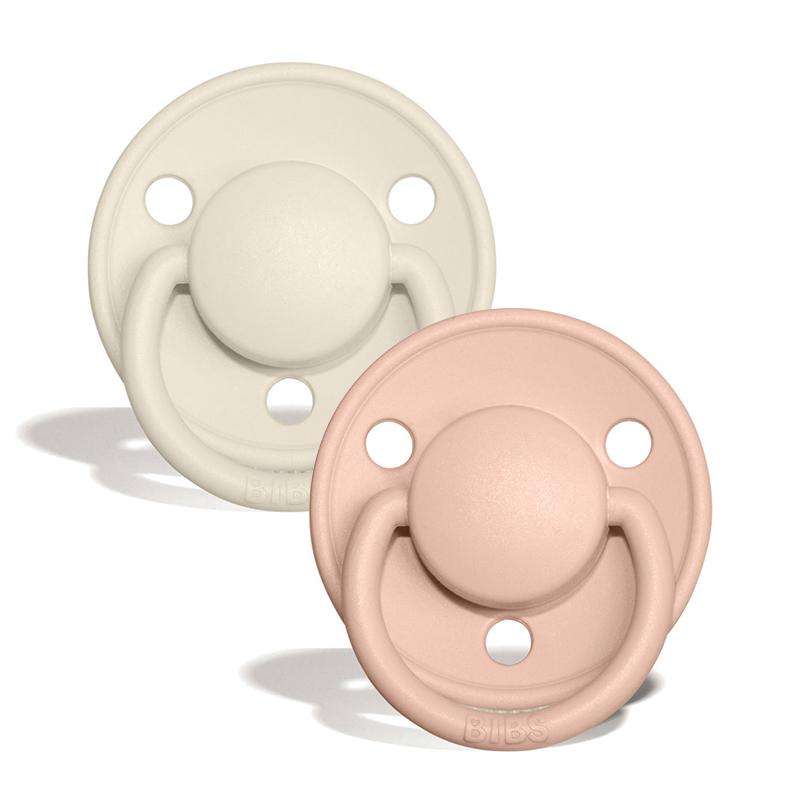 Billede af BIBS De Lux Sut - 2-Pak - Onesize - Silikone - Ivory/Blush