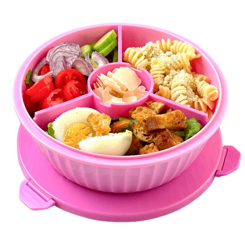 Se Yumbox Madkasse - Poke Love Bowl - 4 rum - Guava Pink hos Loukrudt