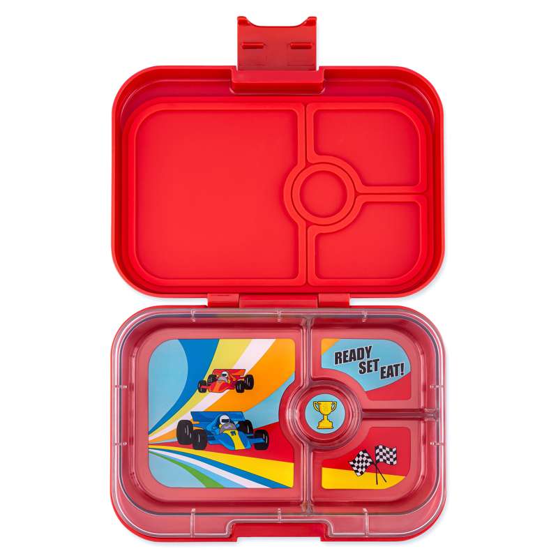 Billede af Yumbox Madkasse - Panino - 4 rum - Roar Red/Race Cars