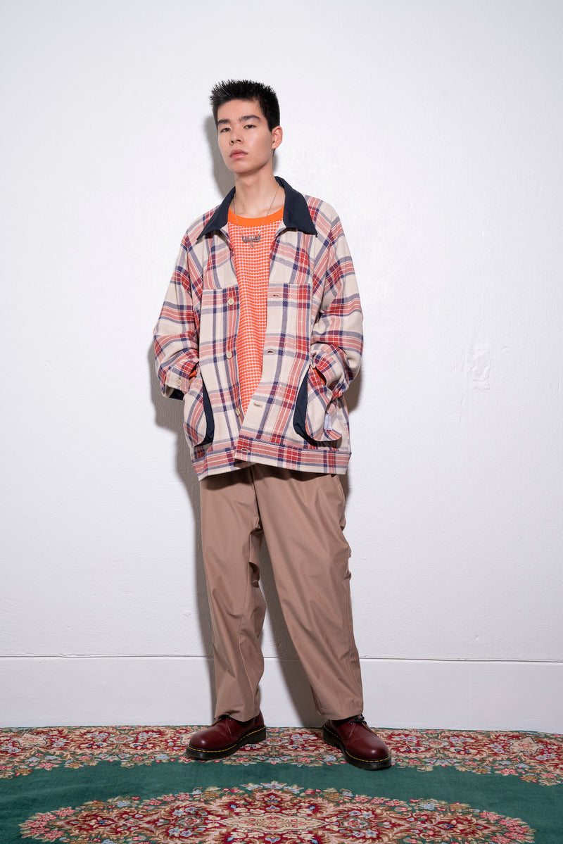 EFFECTENエフェクテンtwill check hunting jacket-