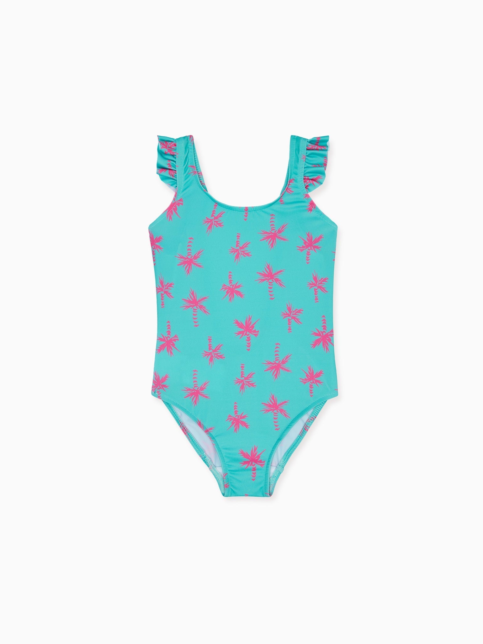 Image of Aqua Elena Girl Palm Tree Swimsuit