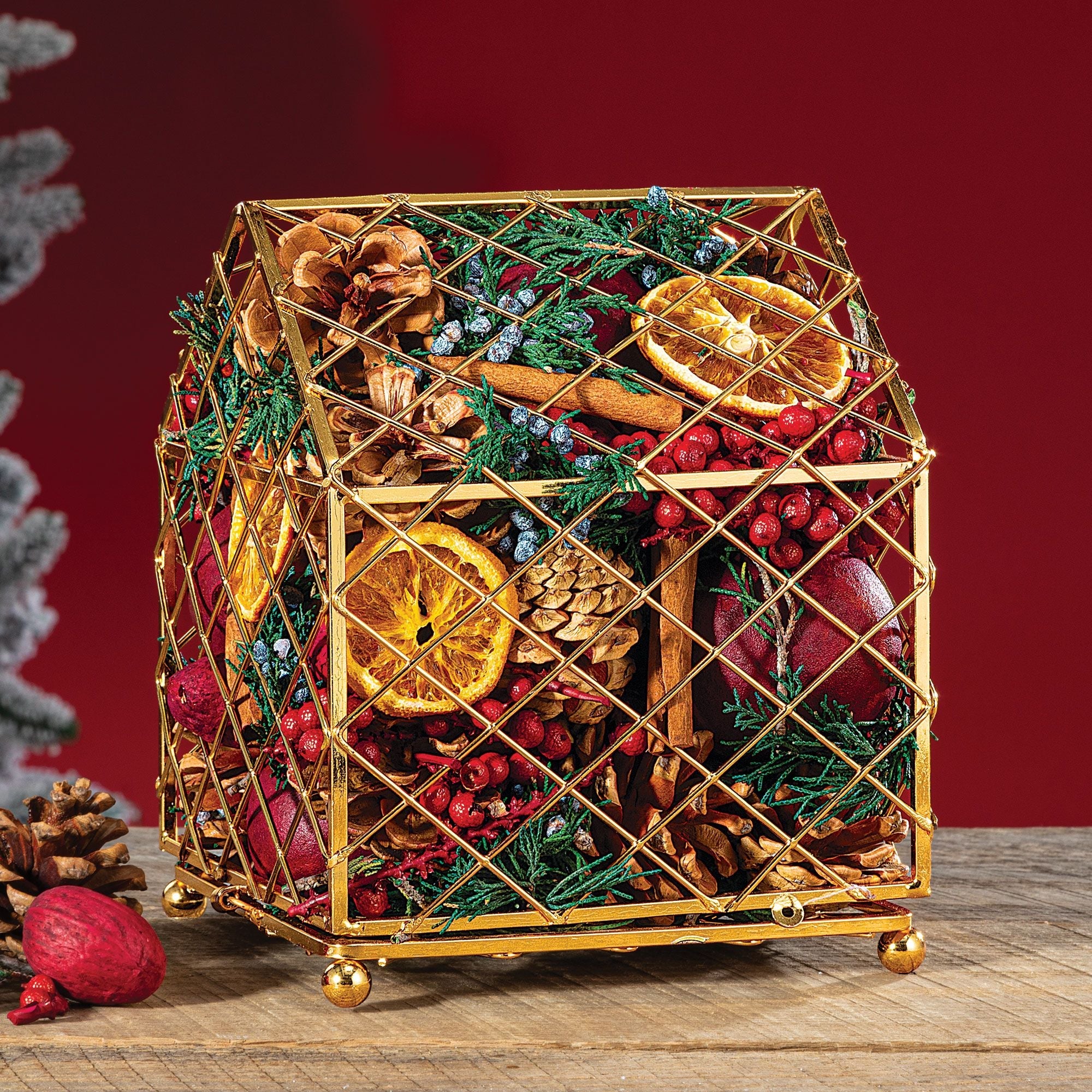 Orange Cinnamon Holiday Potpourri House (Preorder)