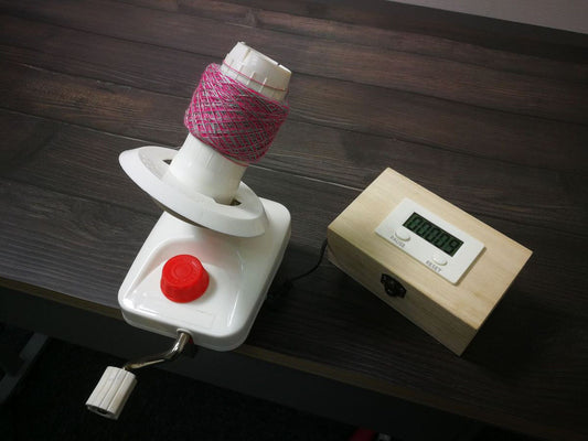 L2 Jumbo Yarn Ball Winder W/ Electric Rotation & Meter Counter – Hong Kong  Knitting Machine