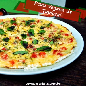Pizza vegana de tapioca
