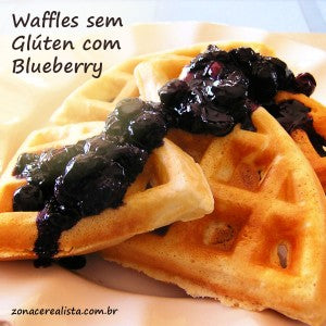Waffles Sem Glúten com Blueberry