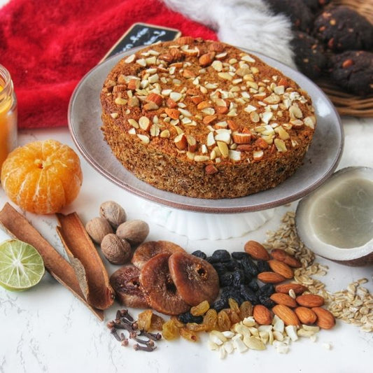 Buy Organic Gluten-free Plum Cake - Rich Fruit & Nut Christmas Cake Online  at Lowest Price in Bangalore for Home Delivery | Dry Fruit and Nut  Christmas Cake - no Alcohol -
