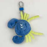 Funny Friends Blue & Yellow Plush Crab AirTag Holder Soft Sculpture