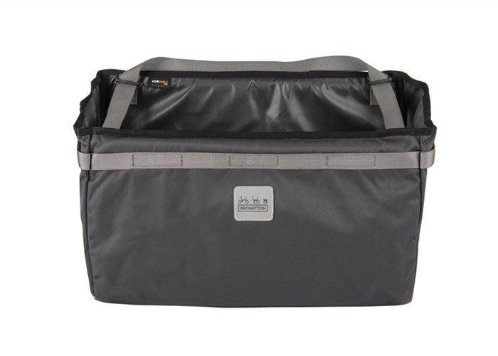 borough roll top bag large in dark grey