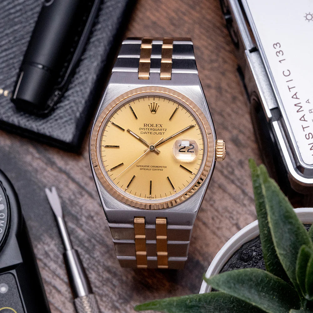 1980 Rolex Oysterquartz Datejust Steel & Gold 17013