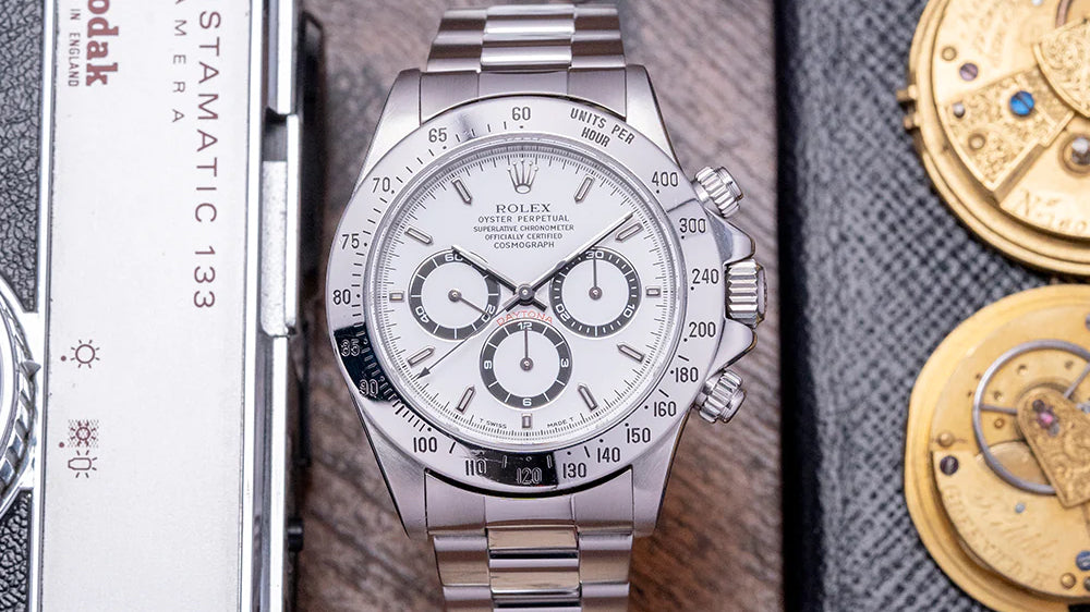 1998 Rolex Zenith Daytona White 40mm 16520 on Bracelet