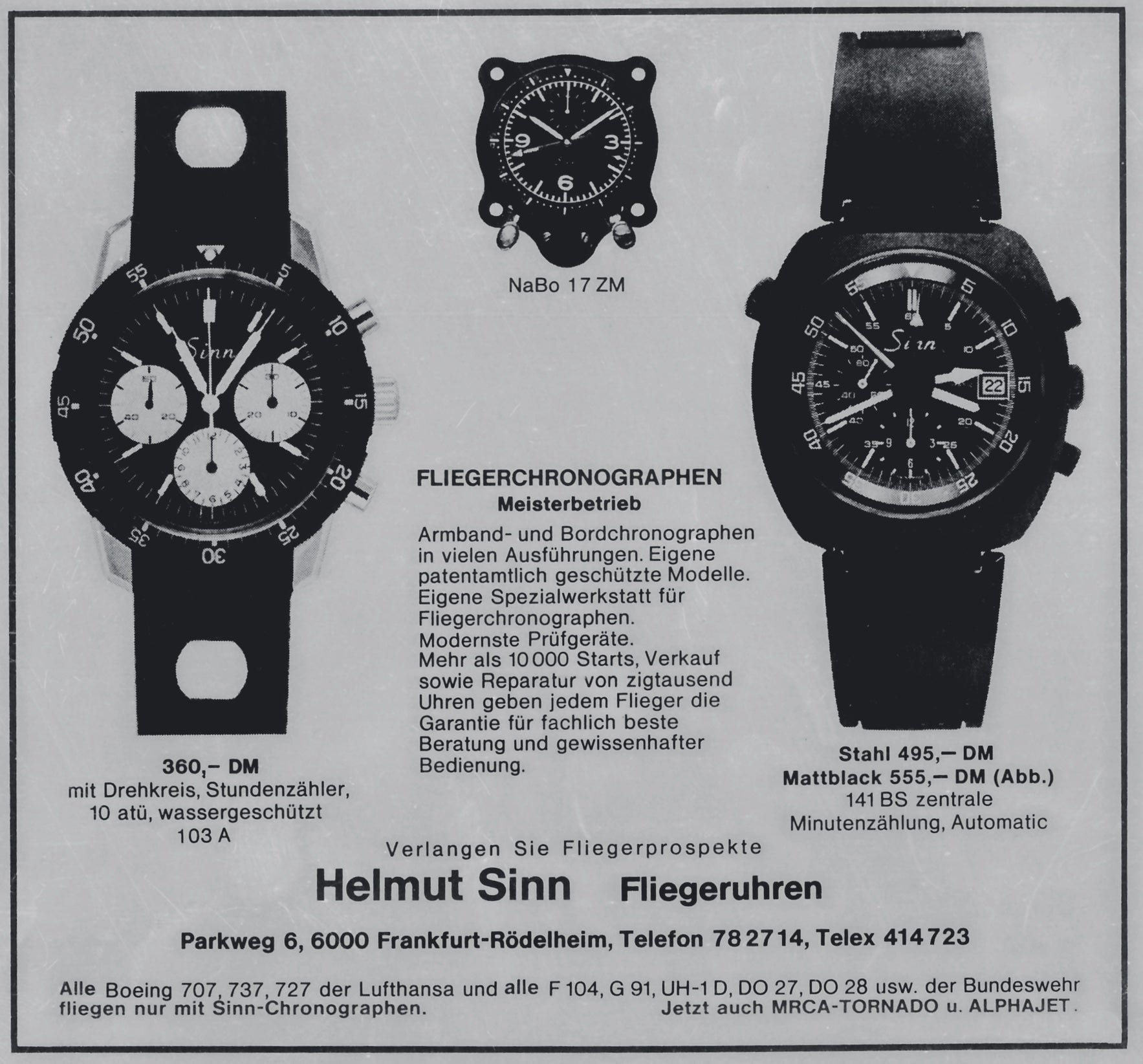 A Helmut Sinn advert from 1970