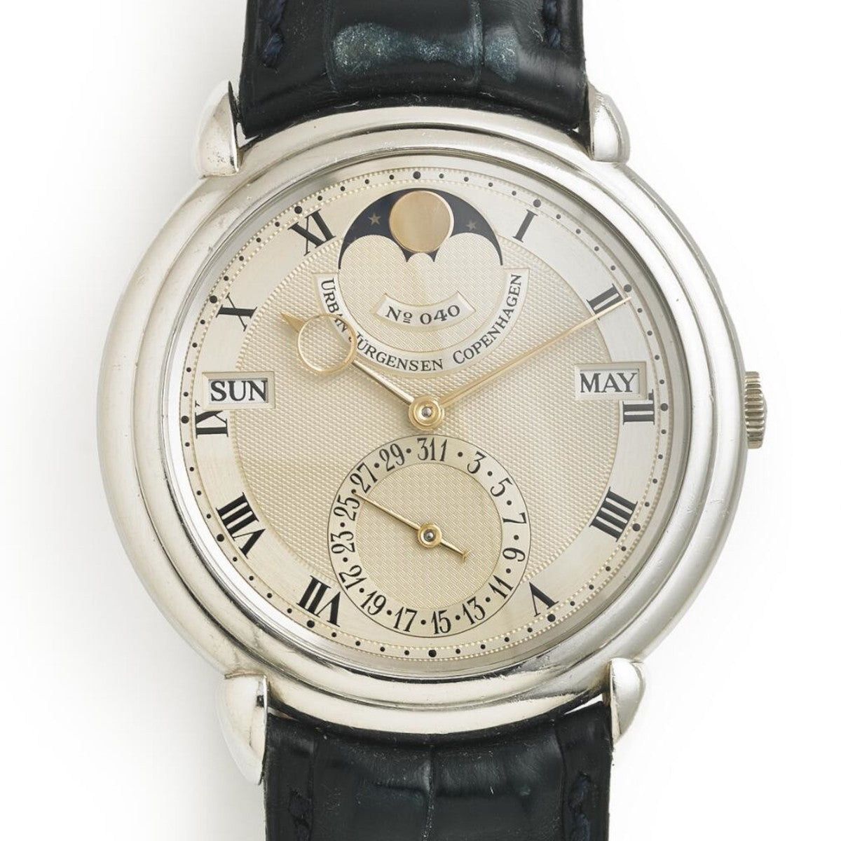 990, Urban Jürgensen, Reference 2 in platinum, perpetual calendar with moon phase