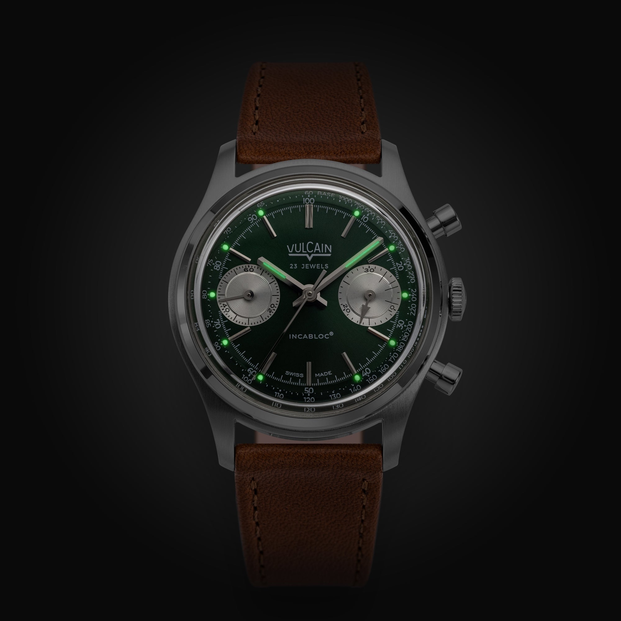 Vulcain Chronograph 1970s Green