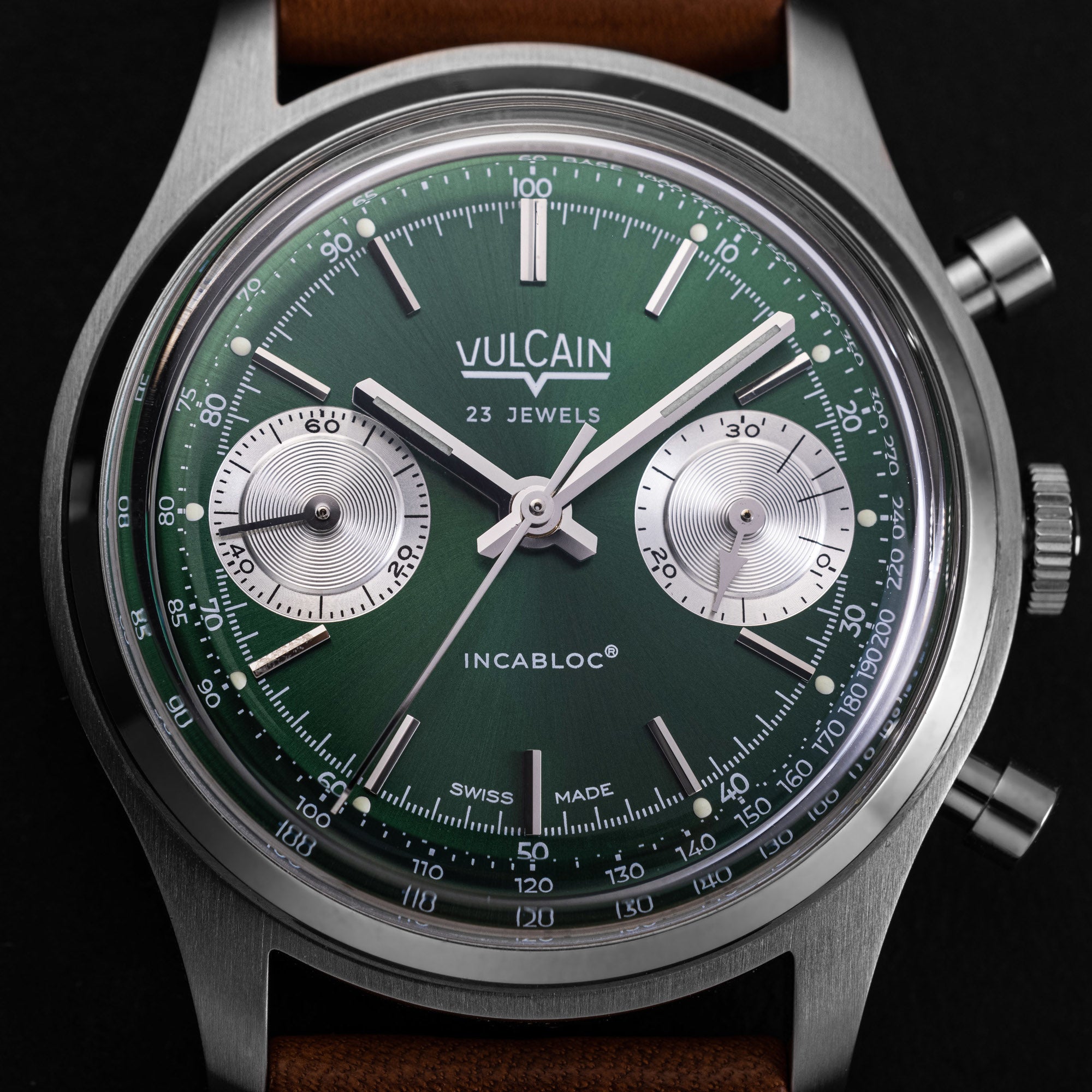 Vulcain Chronograph 1970s Green