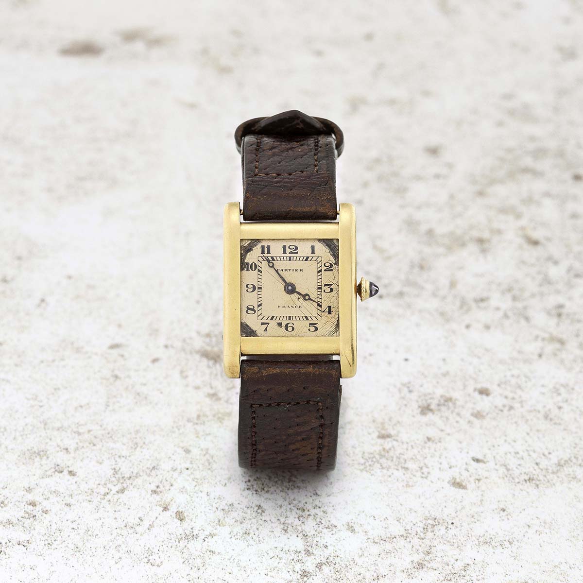 Rare early production Cartier Tank Normale from circa 1921 auctions for £28,160 including buyer’s premium. © Photo courtesy of Bonhams.