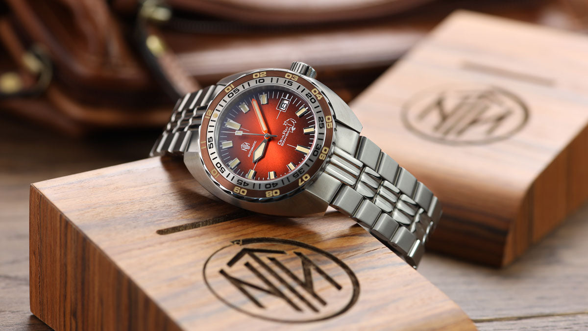 NTH DevilRay Dive Watch - Vintage Orange - WatchGecko Exclusive