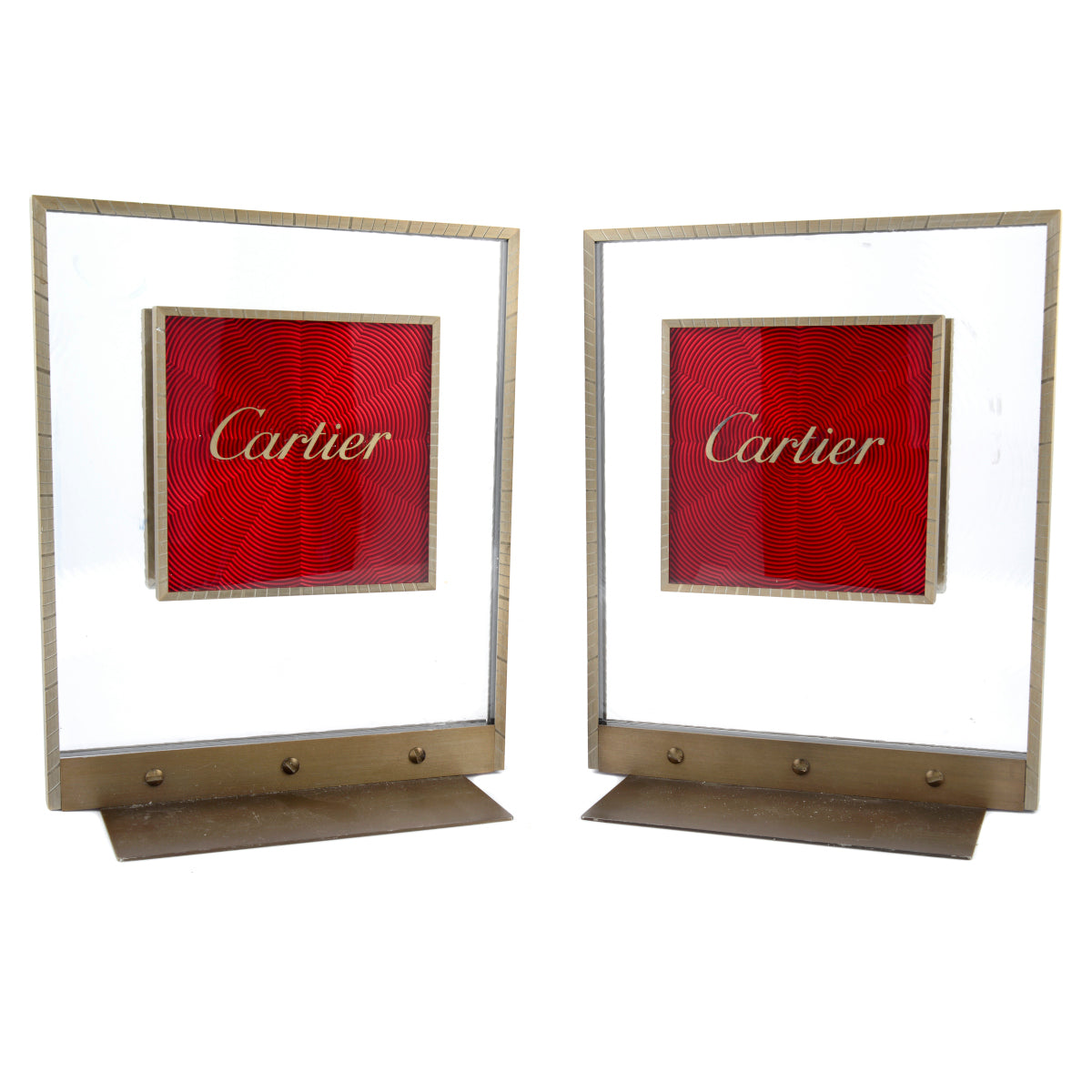 Cartier boutique displays signs