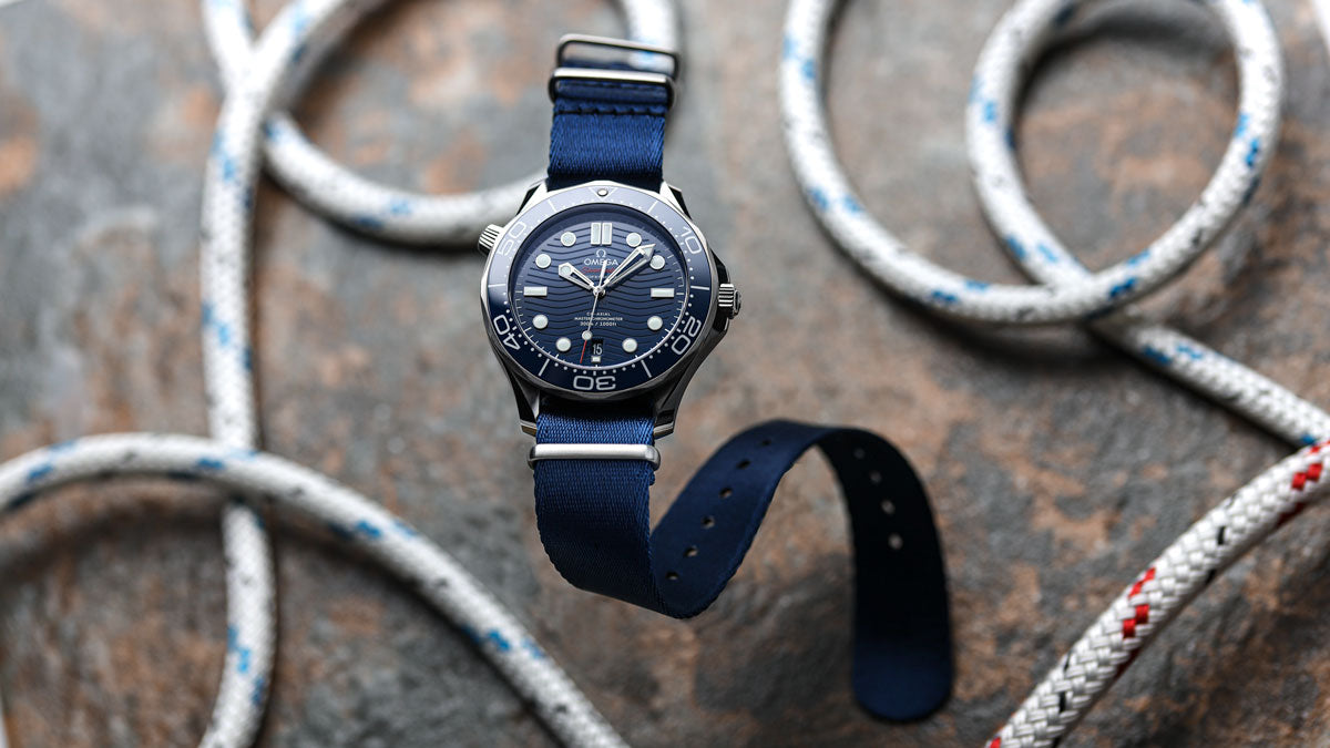 ZULUDIVER 1973 British Military Watch Strap: ARMOURED RECON - Navy Blue, Satin - £24