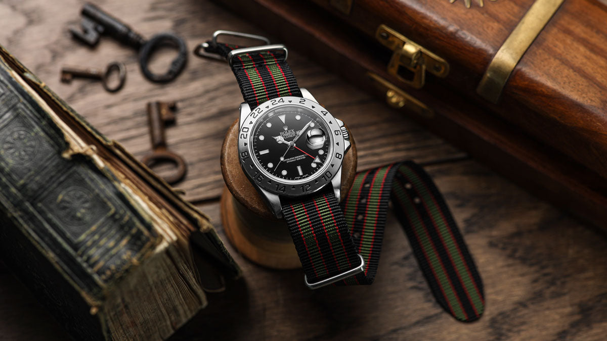 Rolex Explorer II on the Vintage Bond Military Nylon Strap