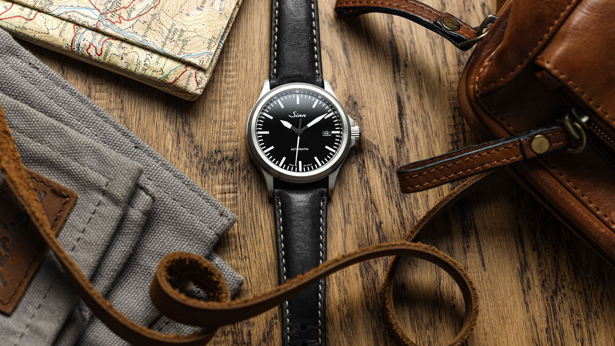 Sinn 556 on Original Vintage Highley Genuine Leather Watch