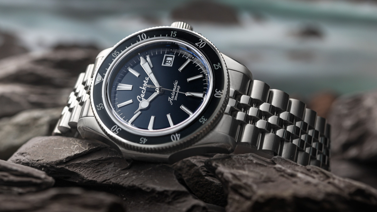 Geckota Sea Hunter Automatic Diver's Watch - Blue Bezel