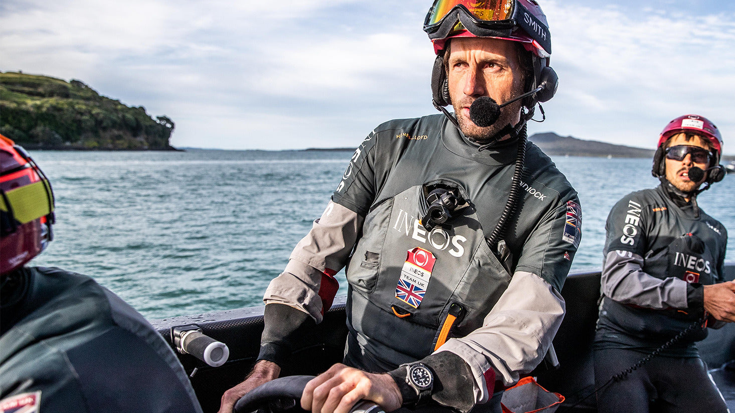 Sir Ben Ainslie wearing the Titanium Rolex Yacht-Master 42