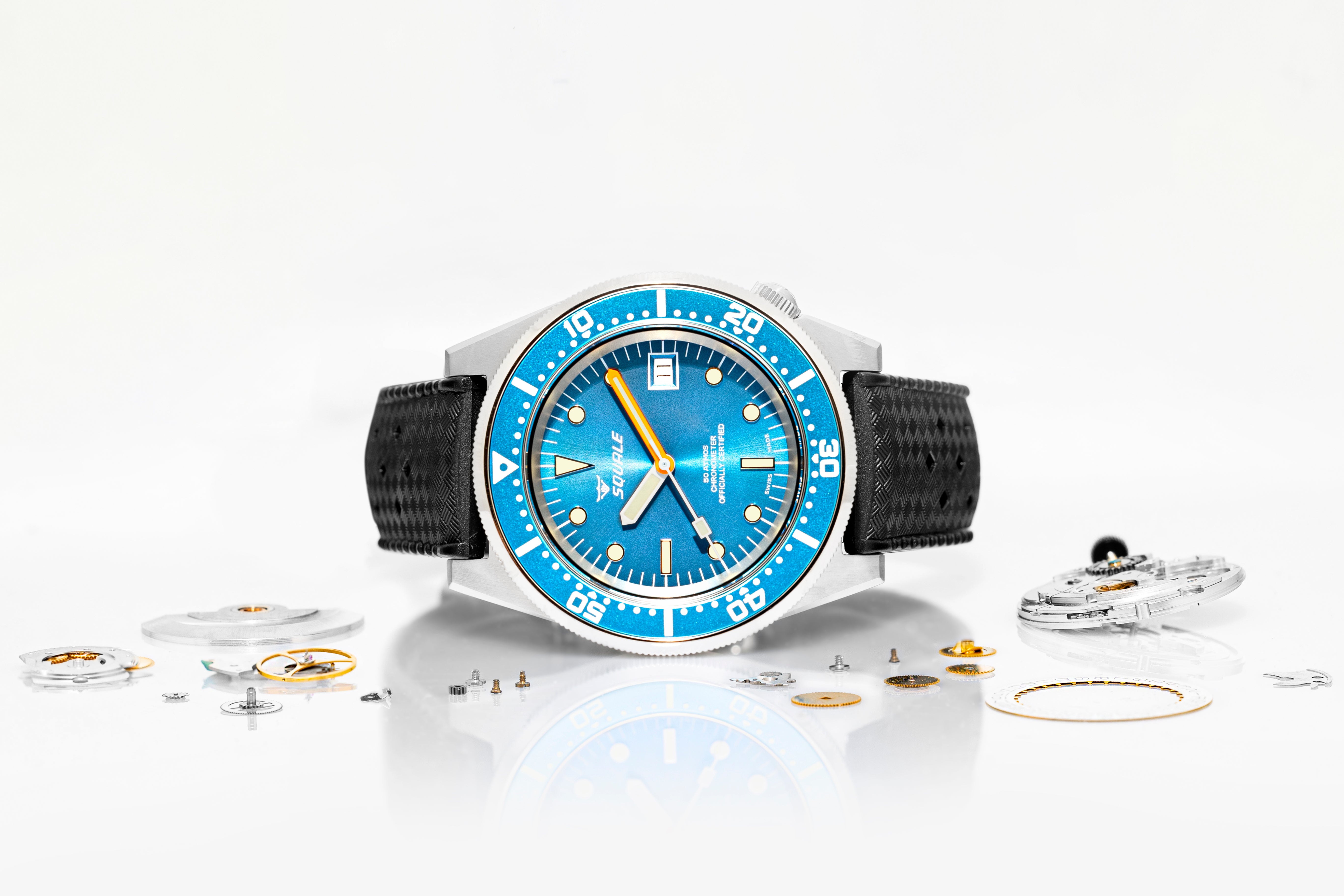 Squale 1521 Swiss Made COSC Diver's Watch - Blue Dial