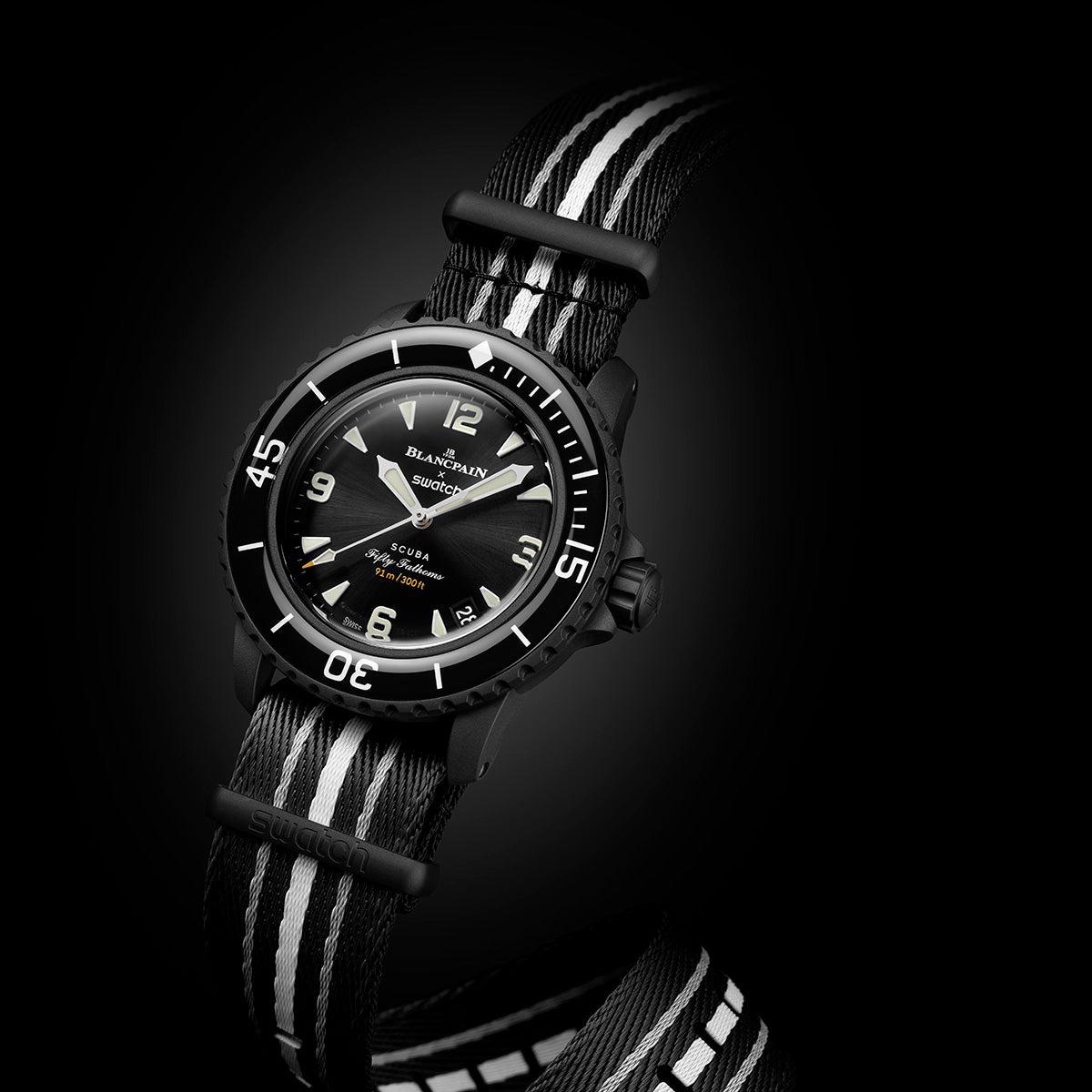 メンズBlancpain×Swatch OCEAN OF STORMS BLACK - 腕時計(アナログ)