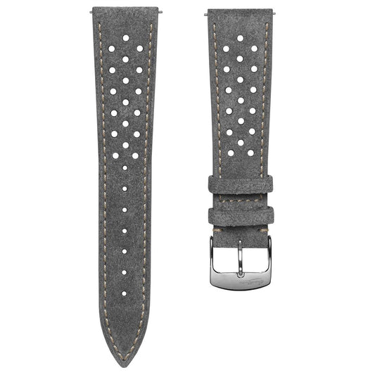 Stanway Vintage V-Stitch Genuine Italian Suede Watch Strap