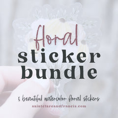 Catholic floral sticker bundle