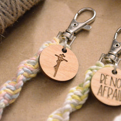 Catholic macrame keychain