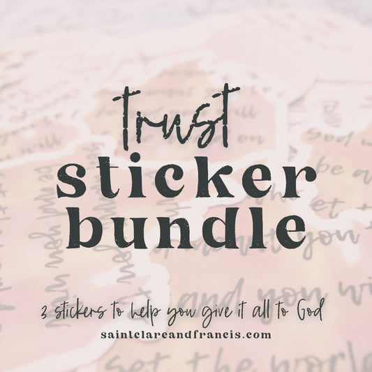 5 Pack - Best Selling Catholic Stickers – Saint Clare and Francis